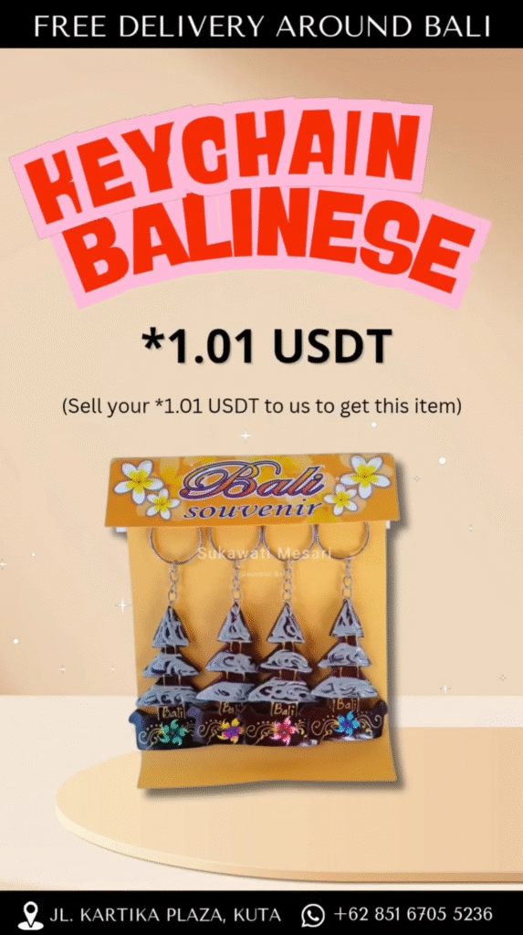 fine hand painted keychain with authentic balinese handmade patterns